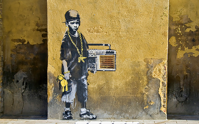 Hip-Hopper Child Graffiti