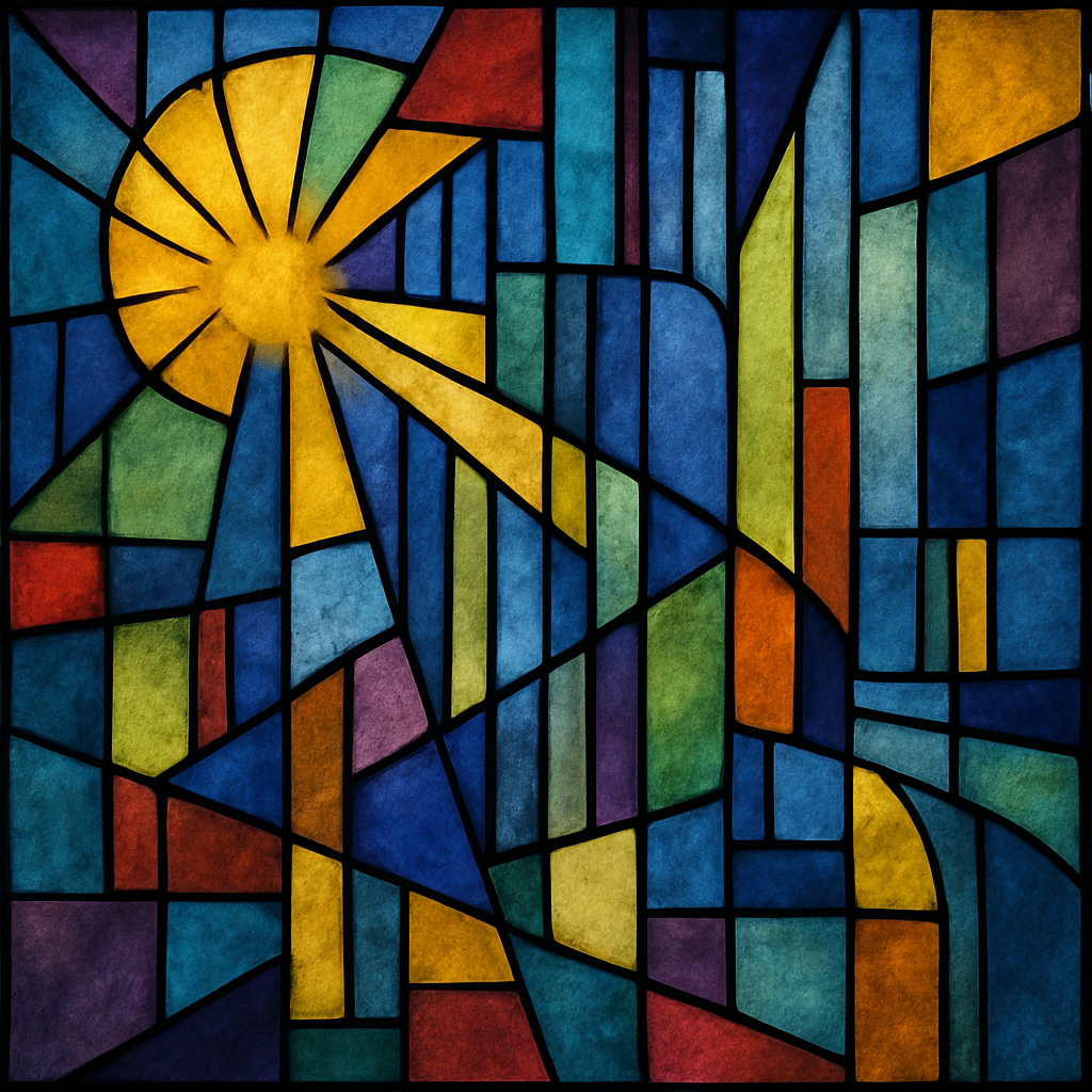 Abstract solar stained glass